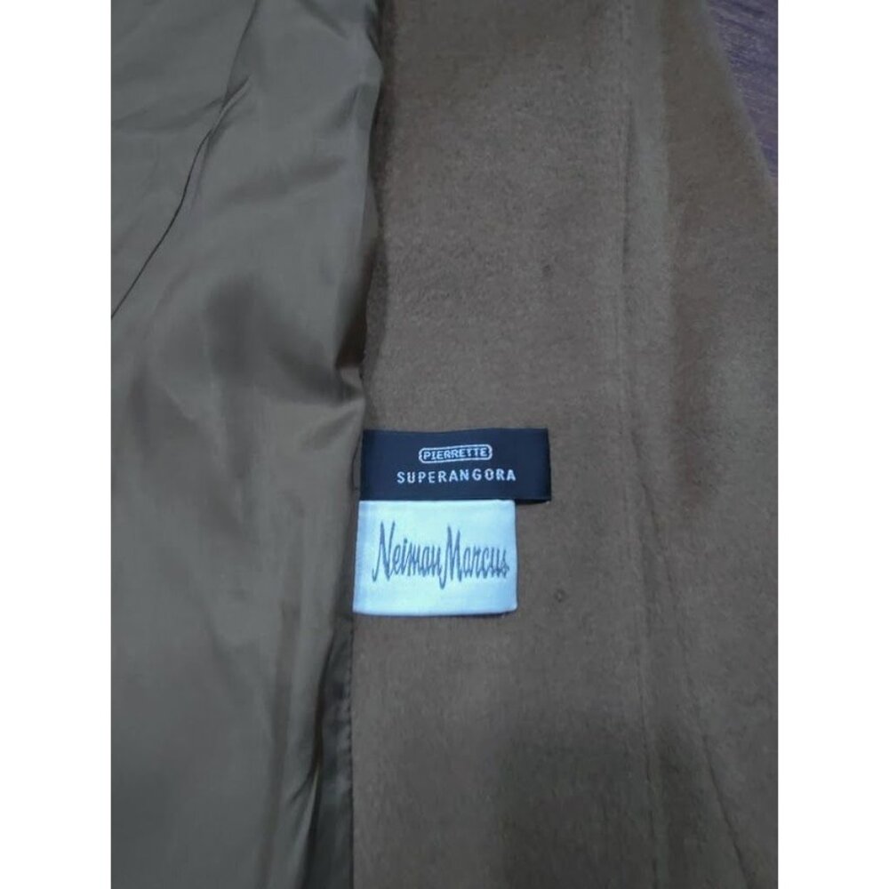 Vintage 70s Pierrette Superangora Wool Cashmere Angora Button Down Over Coat Cam - Picture 9 of 16